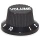 Bell knob volume white-black