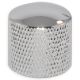 Dome knob push on chrome 19x19