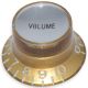 Bell knob volume Inch size gold-silver