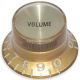 Bell knob volume Inch size gold-gold