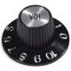Bell knob volume Inch size black-silver high