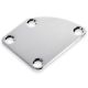 Neck plate rounded chrome