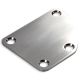 Neck plate rounded stainless steel lefthanded