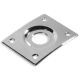 Jack plate rectangular chrome 10mm hole