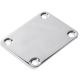 Neck plate steel 51x64mm chrome