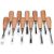 Set of 11 woodcarving chisels