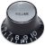 Bell knob volume Inch size black-silver