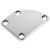 Neck plate rounded steel chrome