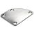 Neck plate rounded stainless steel