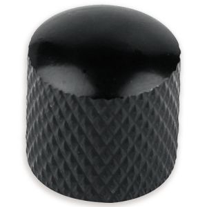 Dome knob push on black 18x18